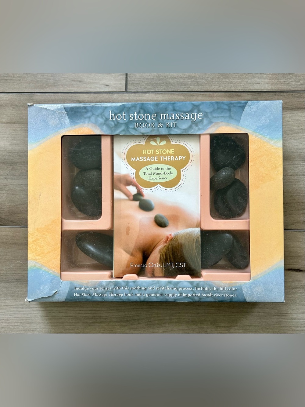 Hot Stone Massage Kit & Book - Black Stones